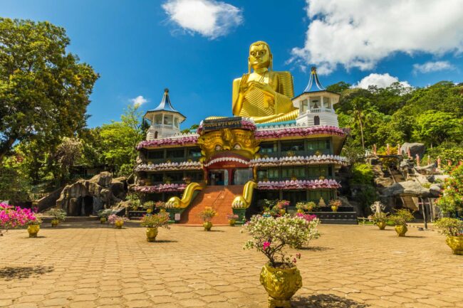 The Golden Temple in Dambulla Sri Lanka - a UNESCO heritage site.